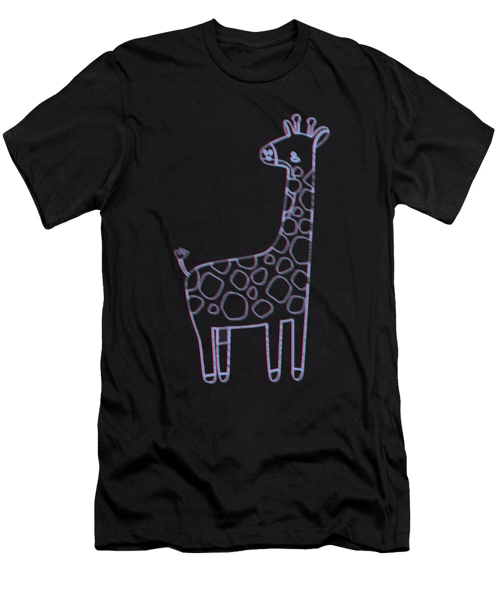 Giraffe Lineart Manuel Schmucker T-Shirt