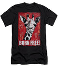 Giraffe on Red Urban Graffiti Olfactoart Studio T-Shirt