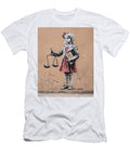 Girl Holding Scales and Book Kevin Walker and Pixel Reverie T-Shirt