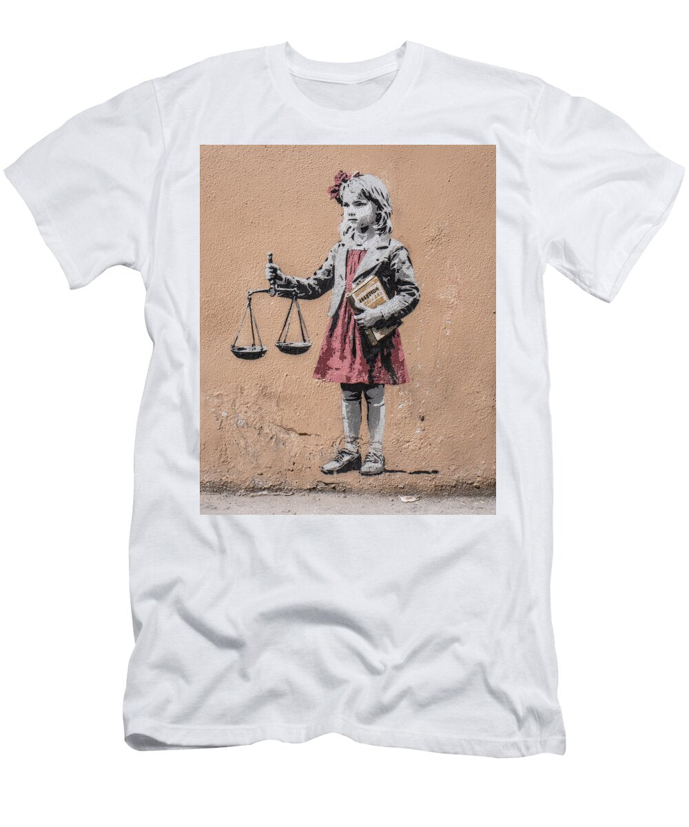 Girl Holding Scales and Book Kevin Walker and Pixel Reverie T-Shirt