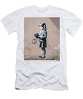 Girl Reading with Scales of Justice Kevin Walker and Pixel Reverie T-Shirt