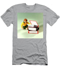 Girl Sitting Next to Three Large Books Csa Images T-Shirt