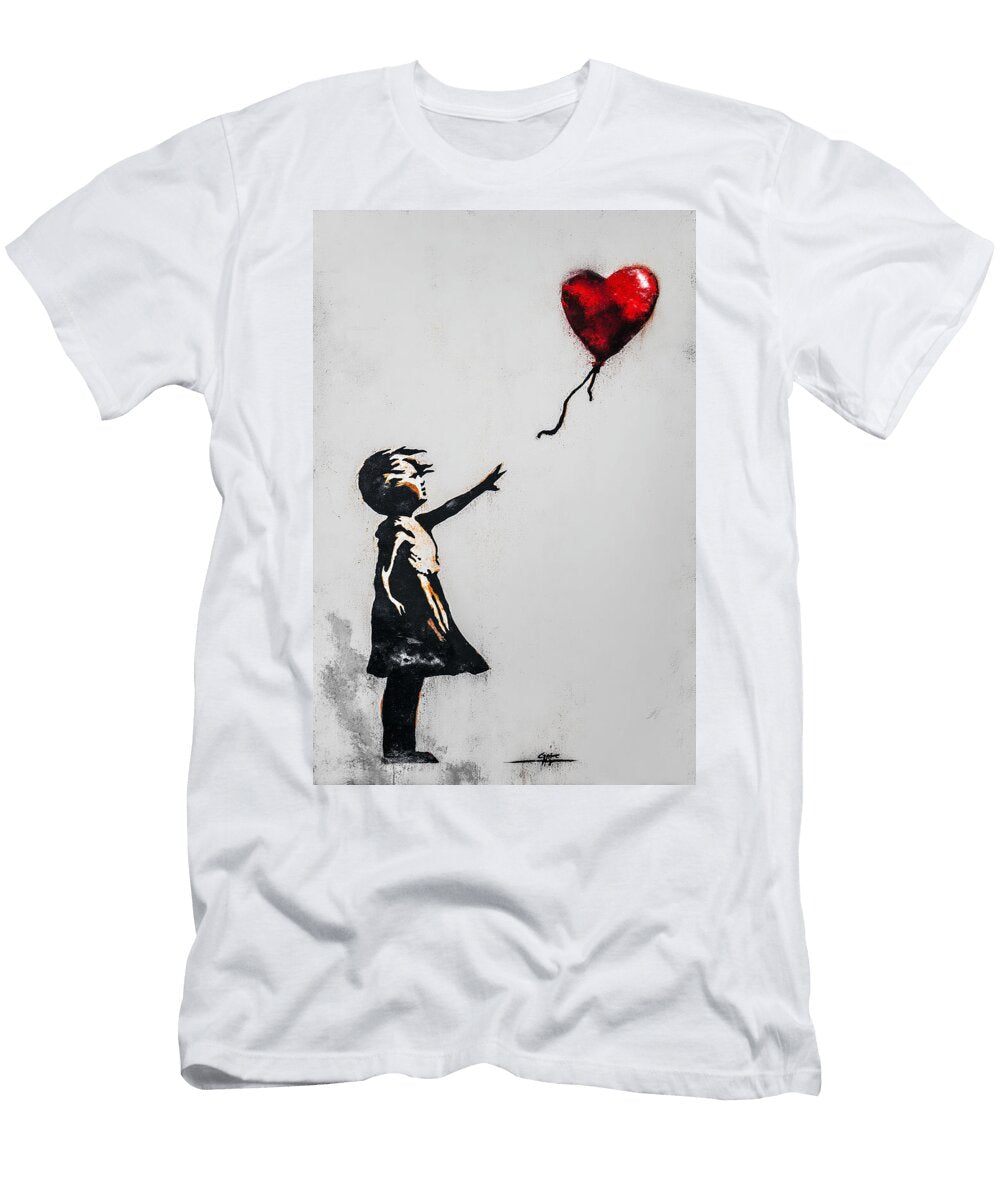 Girl with a Red Balloon Kevin Walker and Pixel Reverie T-Shirt
