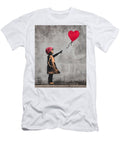Girl with Heart Balloon Kevin Walker and Pixel Reverie T-Shirt