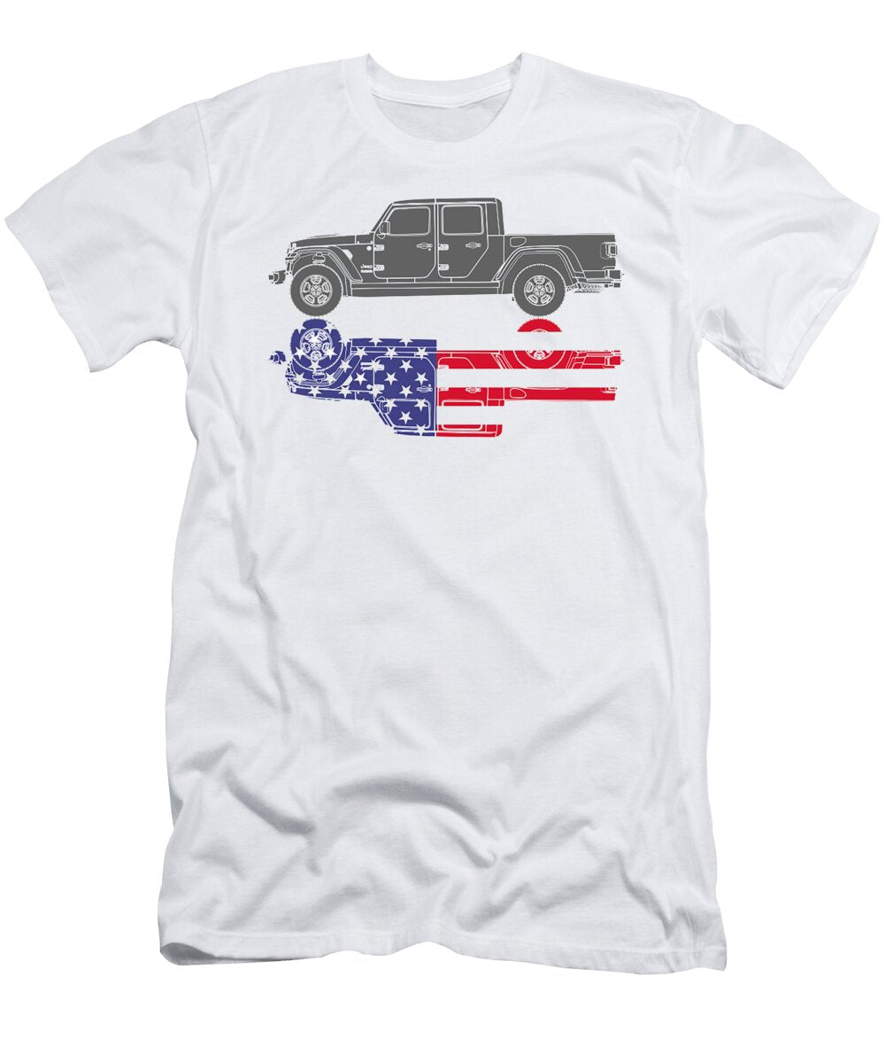 Gladiator Profile Stencil White Zipa Zipa T-Shirt