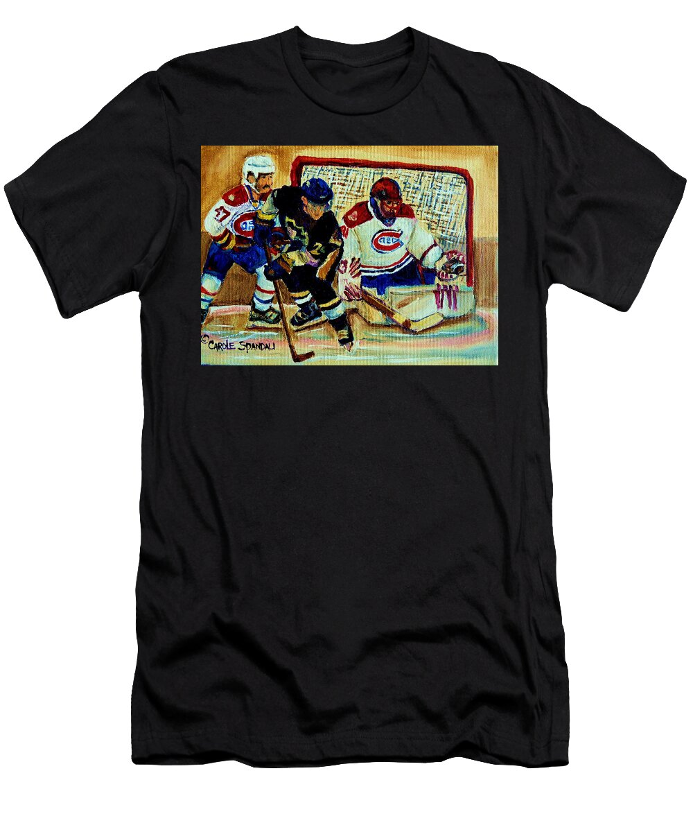 Goalie and Hockey Art Carole Spandau T-Shirt