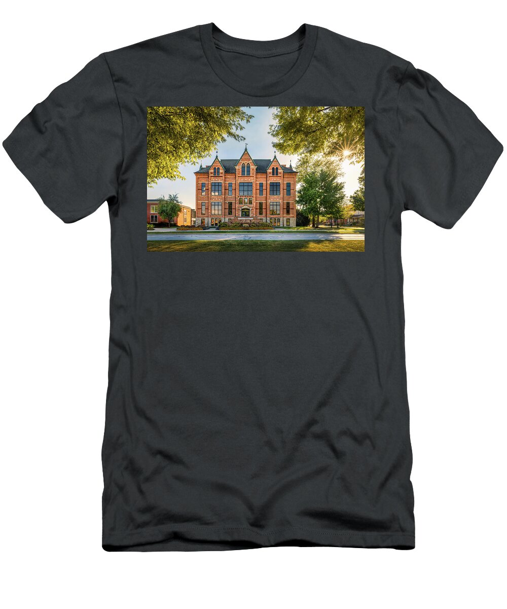 Golden Hour At Tiffin Universitys Historic Hall Seneca Countyset Alexander Philip T-Shirt