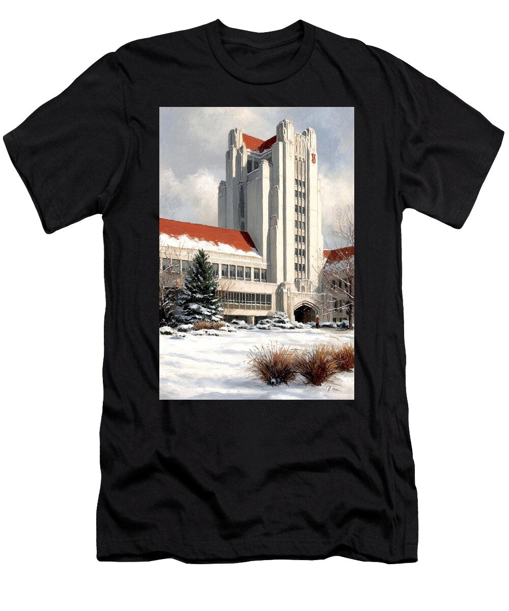 Gothic Building in Winter Iowa State Campus Hollie Love T-Shirt