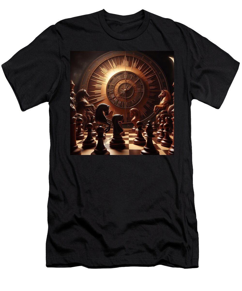 Grand Steampunk Chess Battle and Surreal Fantasy Horror Digital Art Collection Talha Khan T-Shirt