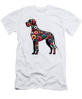 Great Dane Floral Silhouette Dog Great Dane Men Studi Alex T-Shirt