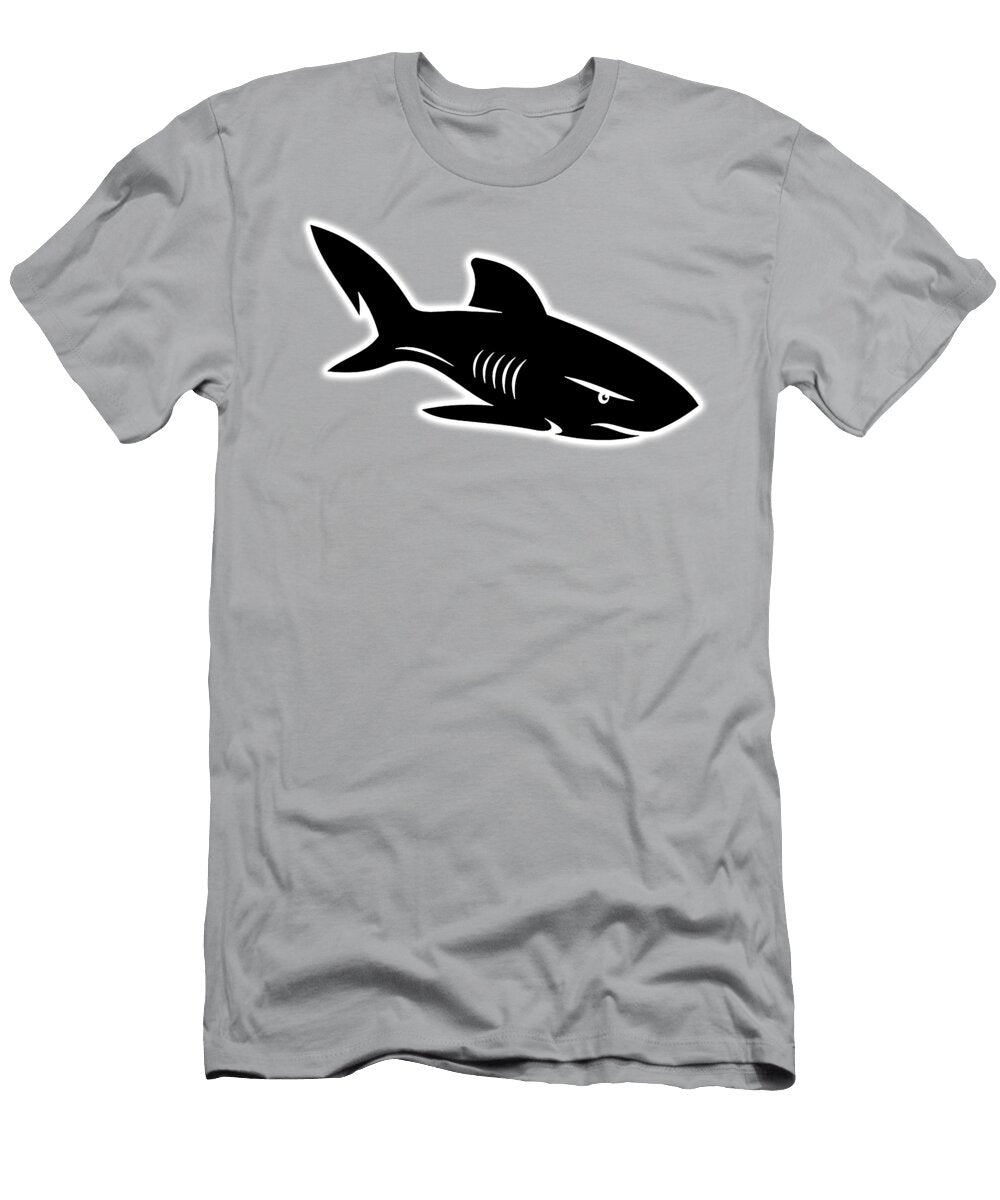 Great White Shark Cartoon Silhouette Tom Hill T-Shirt
