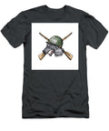 Grey Wolf Ww2 Helmet Crossed Rifles Tattoo Aloysius Patrimonio T-Shirt