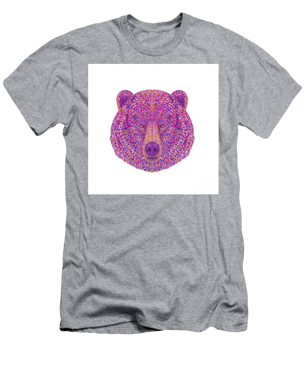 Grizzly Bear or North American Brown Bear Head Front View Pointillist Impressionist Pop Art Style Aloysius Patrimonio T-Shirt