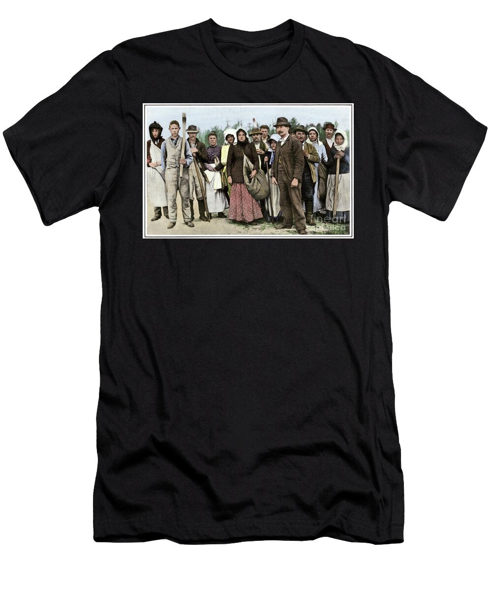 Group Portrait of the Inhabitants of Piney Woods New Jersey 1900 American School T-Shirt