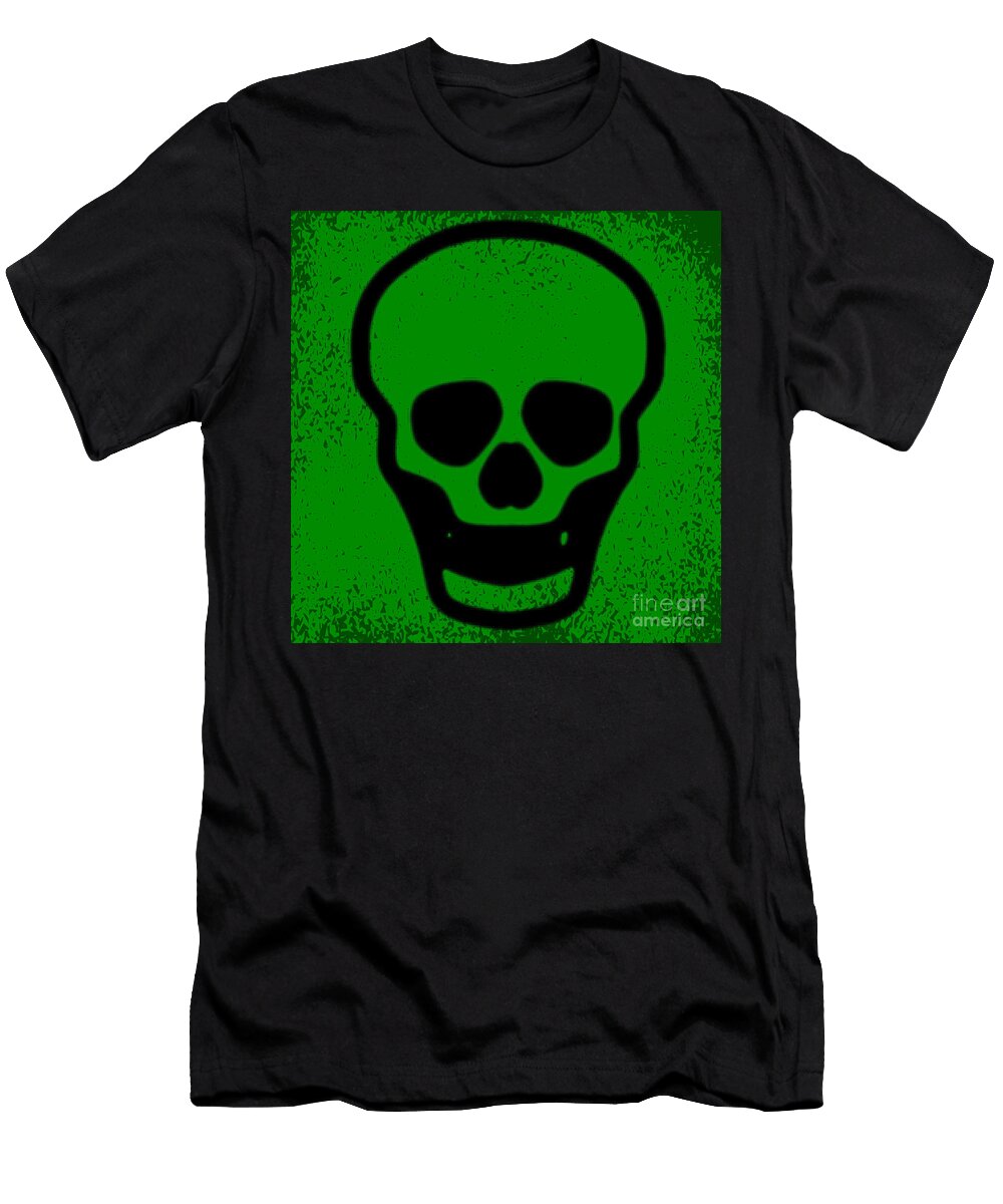 Grunge Skull Halftone Bigalbaloo Stock T-Shirt
