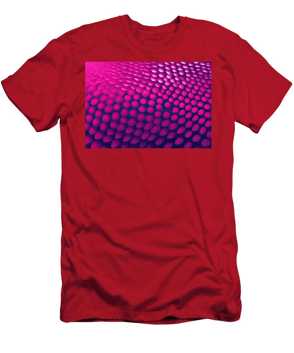 Halftone Dots Background Magenta and Dark Wafe Akkash T-Shirt