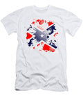 Halftone Grunge Confederate Flag Background Bigalbaloo Stock T-Shirt