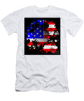 Halftone Grunge USA Flag Background Bigalbaloo Stock T-Shirt