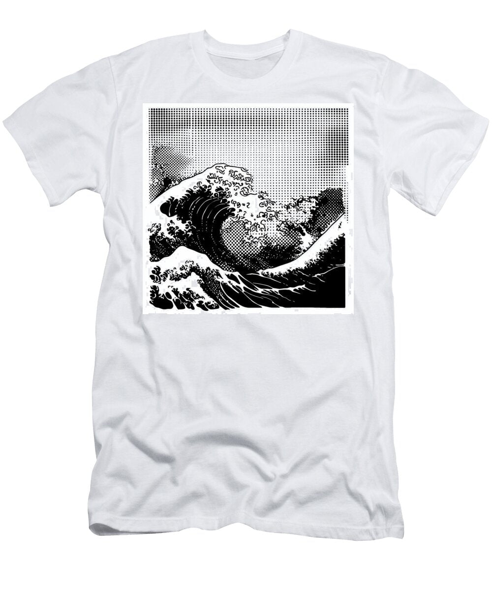 Halftone Stylized Crashing Ocean Wave Carolie Crist T-Shirt
