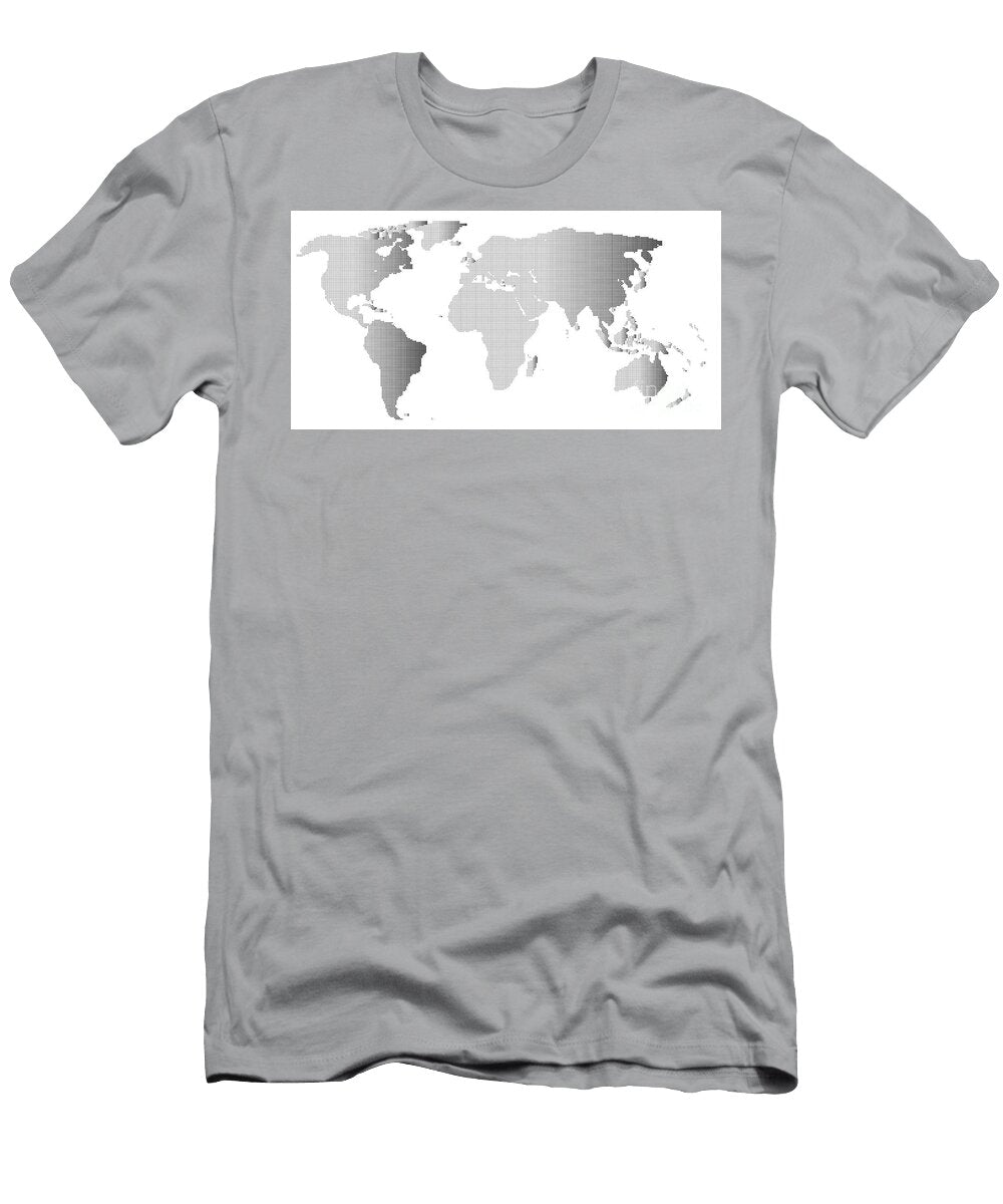 Halftone World Outline Bigalbaloo Stock T-Shirt