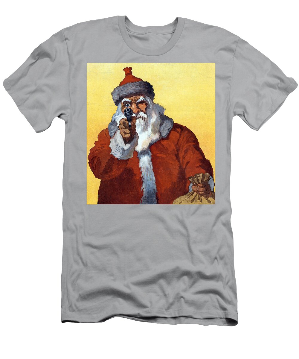 Hands Up Puck Christmas 1912 Science Source T-Shirt