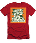 Happy Children Standing on Open Book Csa Images T-Shirt
