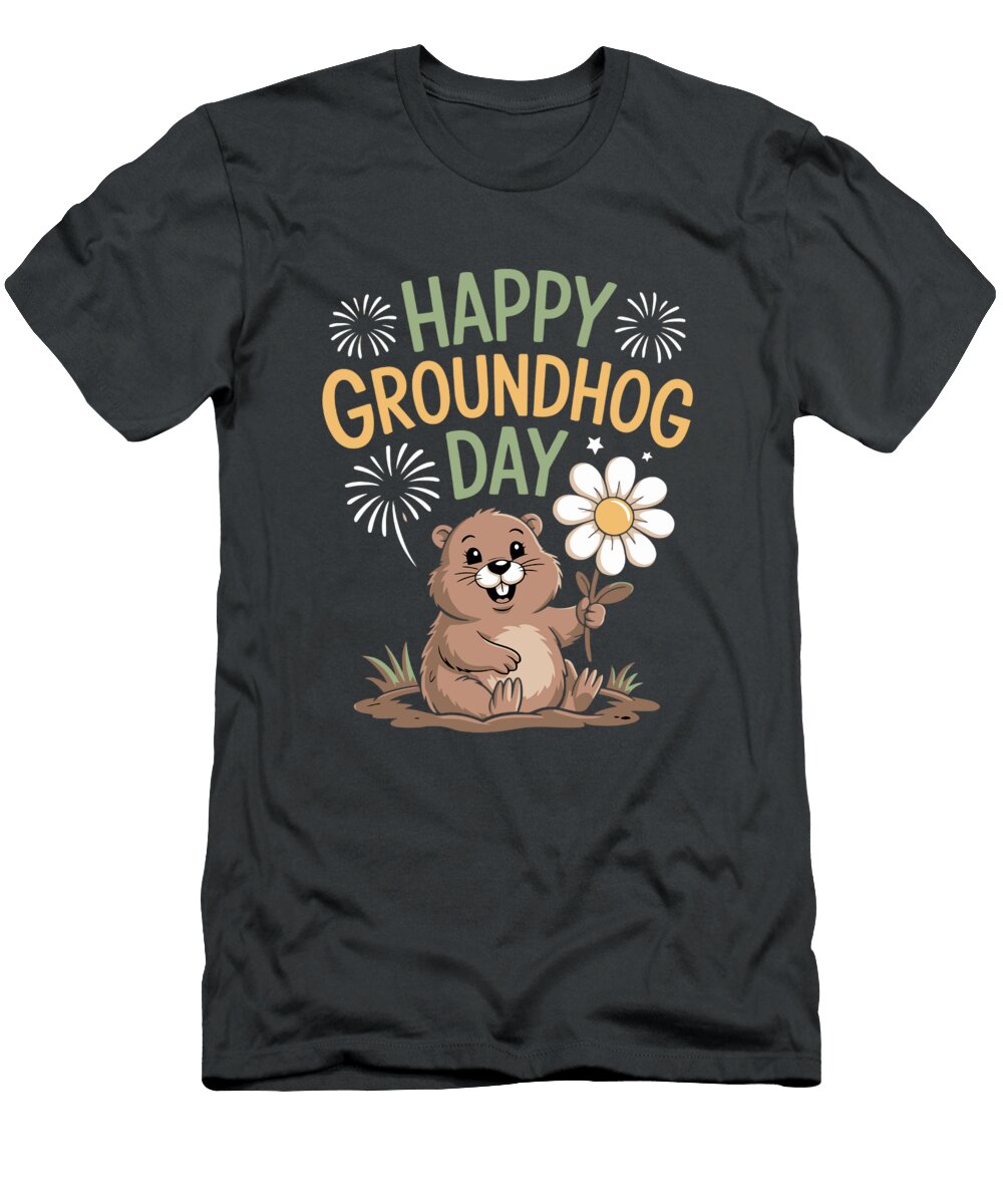 Happy Groundhog Day Celebration Joanna Redesiuk T-Shirt