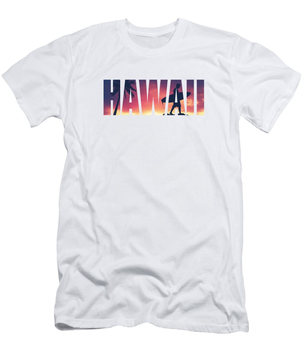 Hawaiian Sunset Surfer Design Mr Doomits T-Shirt