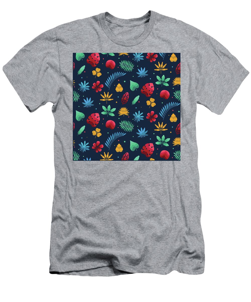 Hawaiian Tropical Leaves in Various Colors Mohamed Osman T-Shirt