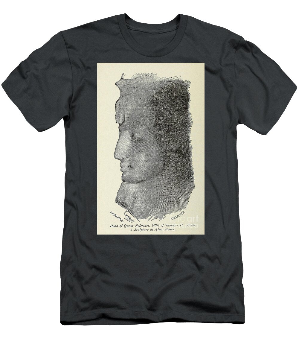 Head of Queen Nefertari Wife of Rameses Ii M2 Historic Illustrations T-Shirt