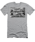 Headed to the Yellowstone Forever Overlook Campus Black and White Adam Jewell T-Shirt