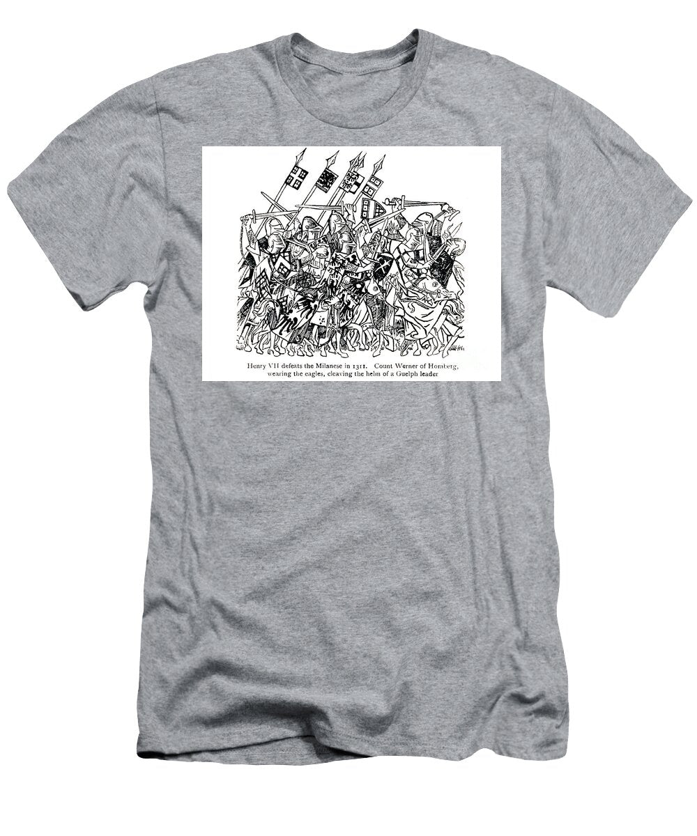 Henry Vii Defeats the Milanese in 1311 T5 Historic Illustrations T-Shirt