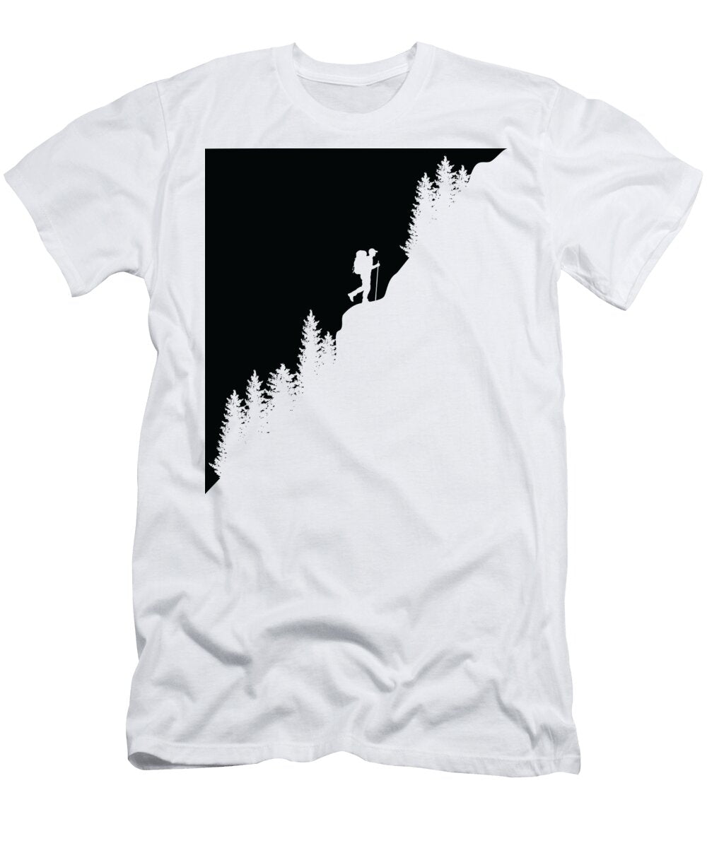 Hiker on a Steep Slope Pelo Blanco Photo T-Shirt