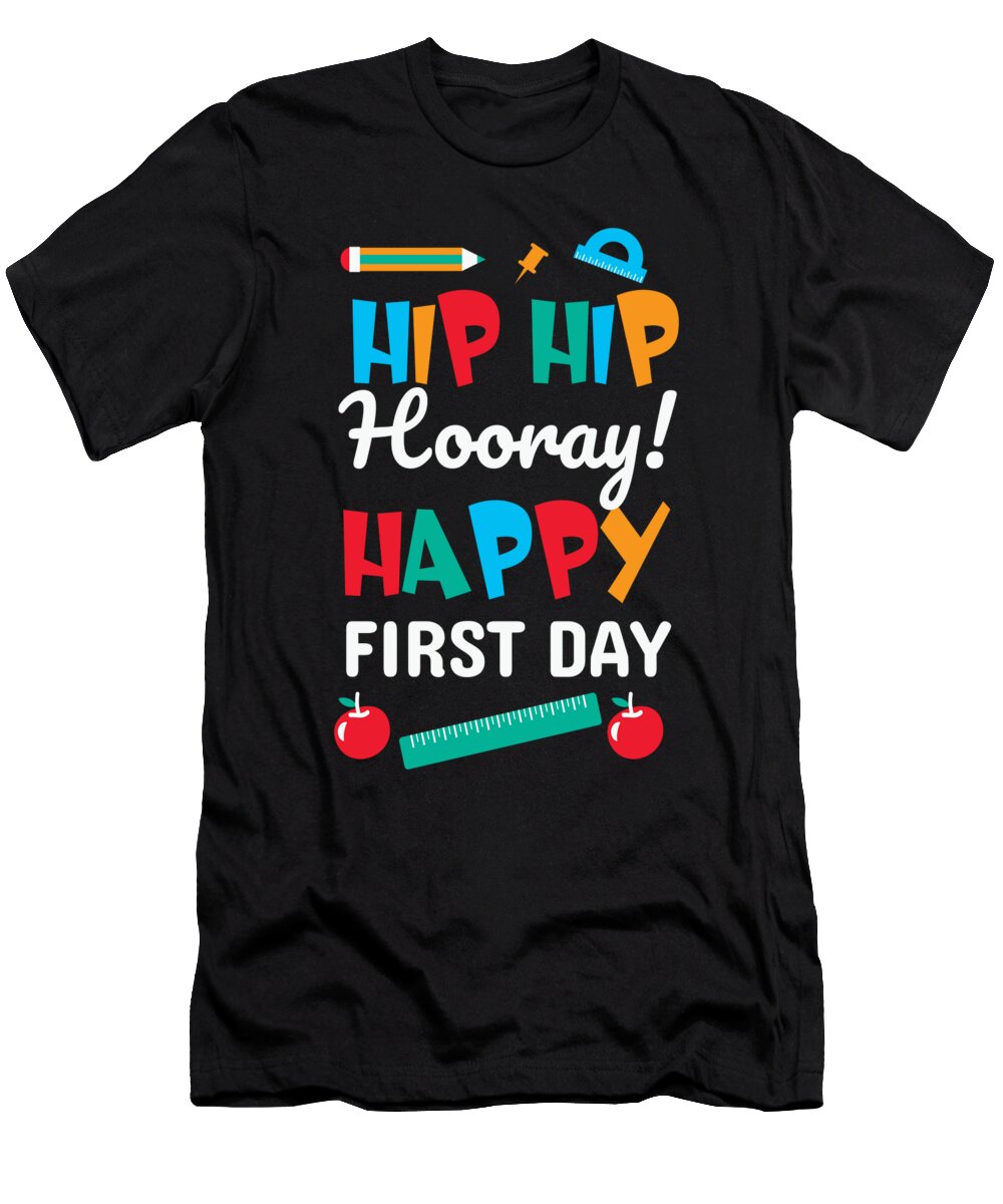 Hip Hip Hooray Happy First Day of School Licensed Art T-Shirt