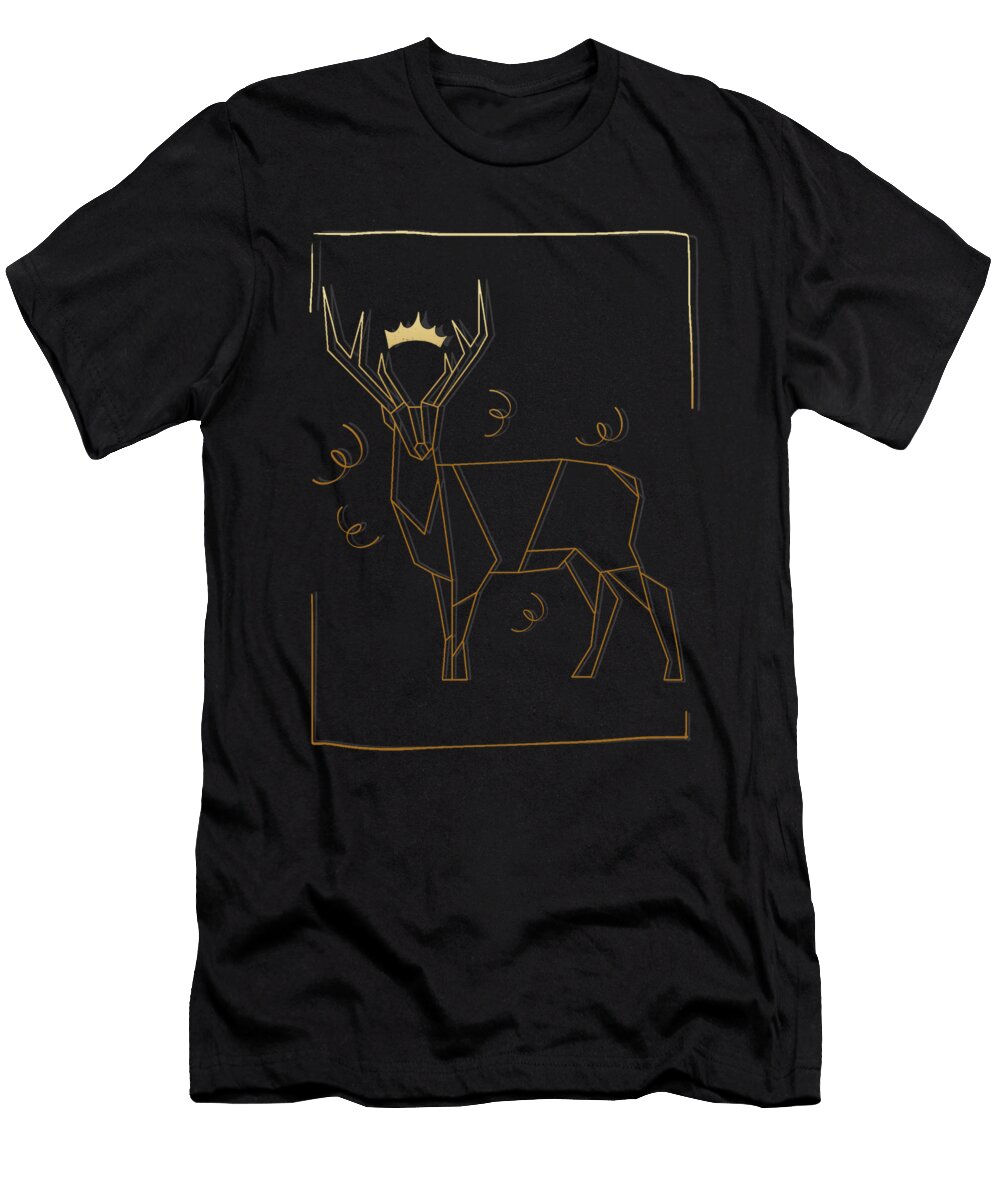 Hirsch Lineart Manuel Schmucker T-Shirt