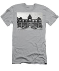 Historic Brick Building Louisiana Tech University Hale Hall Ruston Black and White Dmr Filho T-Shirt