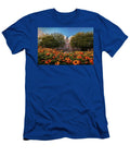 Historic Brick Building with Flowerbedautumn Glow At Old Main University of Findlay Hancock County Alexander Philip T-Shirt