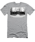 Historic Princeton University Nassau Hall Ivy Covered Building Black and White Dmr Filho T-Shirt