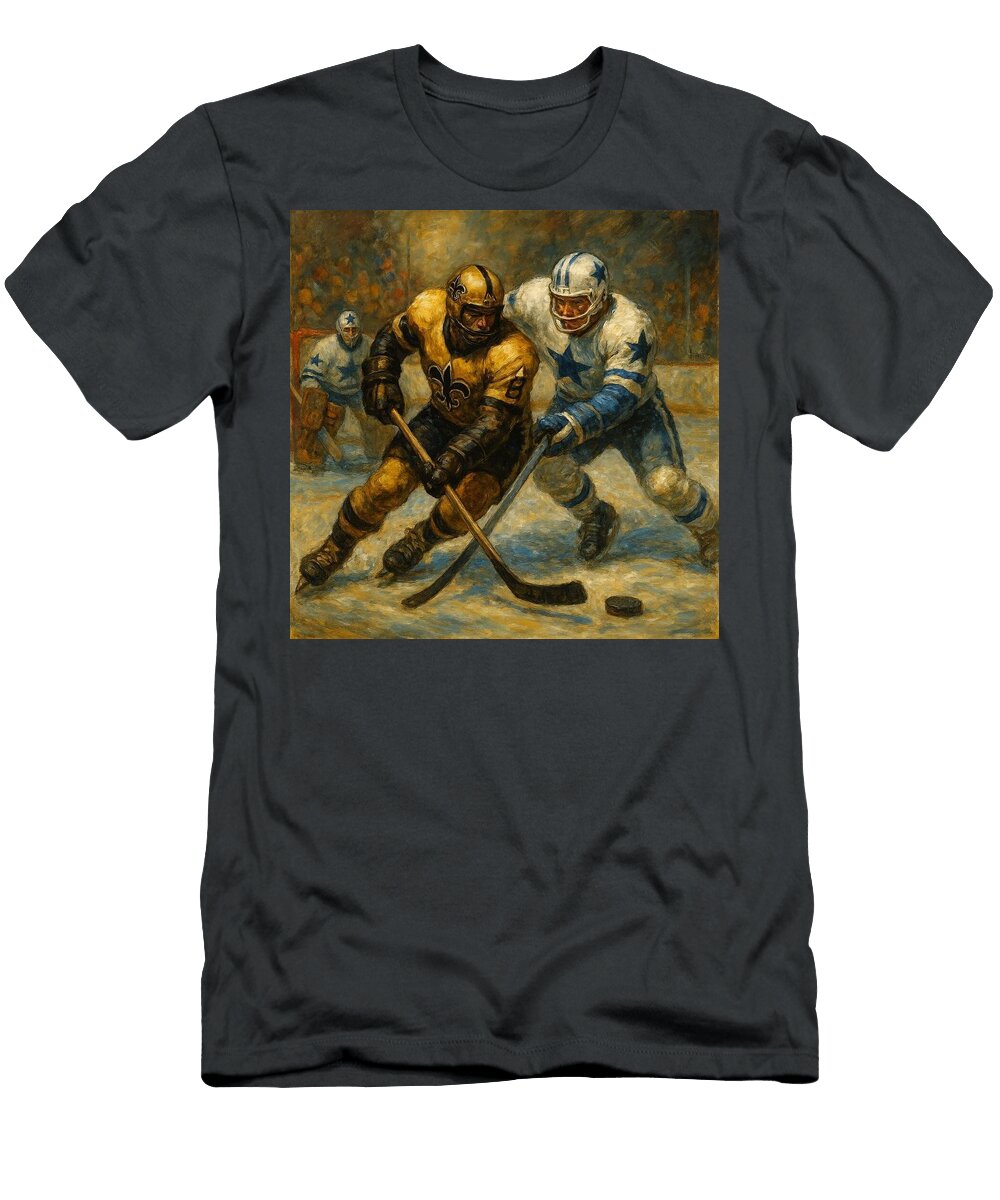 Hockey Players in Intense Match James Spears T-Shirt