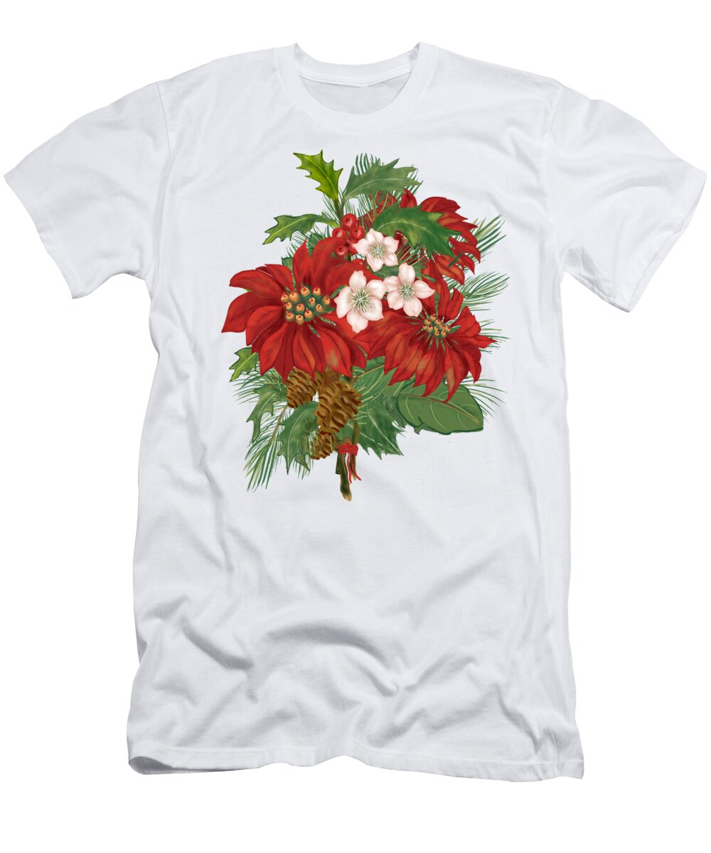 Holiday Poinsettia Blenda Studio T-Shirt