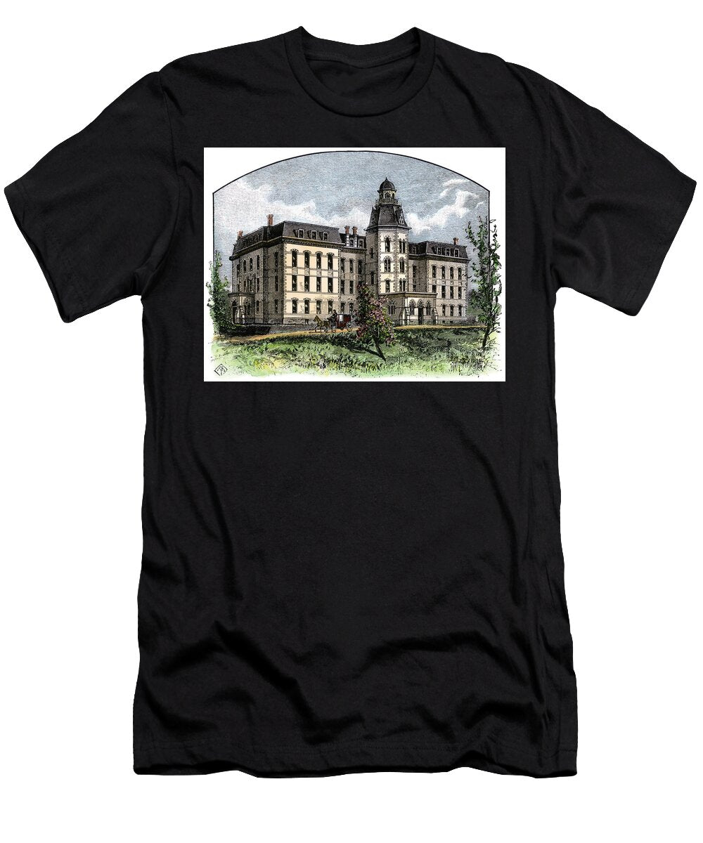 Howard University in Washington DC Circa 1880 Founded in 1867 Nicknamed the Black Harvard Because It Is a Campus Open to the Education of Afro Americans 19th Century Lithography American School T-Shirt