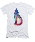 Howling Wolf Watercolor Silhouette Marian Voicu T-Shirt