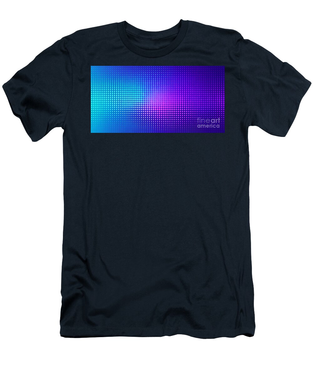Hundreds of Small Dots Create a Gradient From Blue on the Left to Purple and Pink Toward the Right Odon Czintos T-Shirt