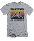 I Like Wrestling and Maybe 3 People Vintage Retro Unisex Basic Novelty Graphics Female Cotton P Jack Farris T-Shirt