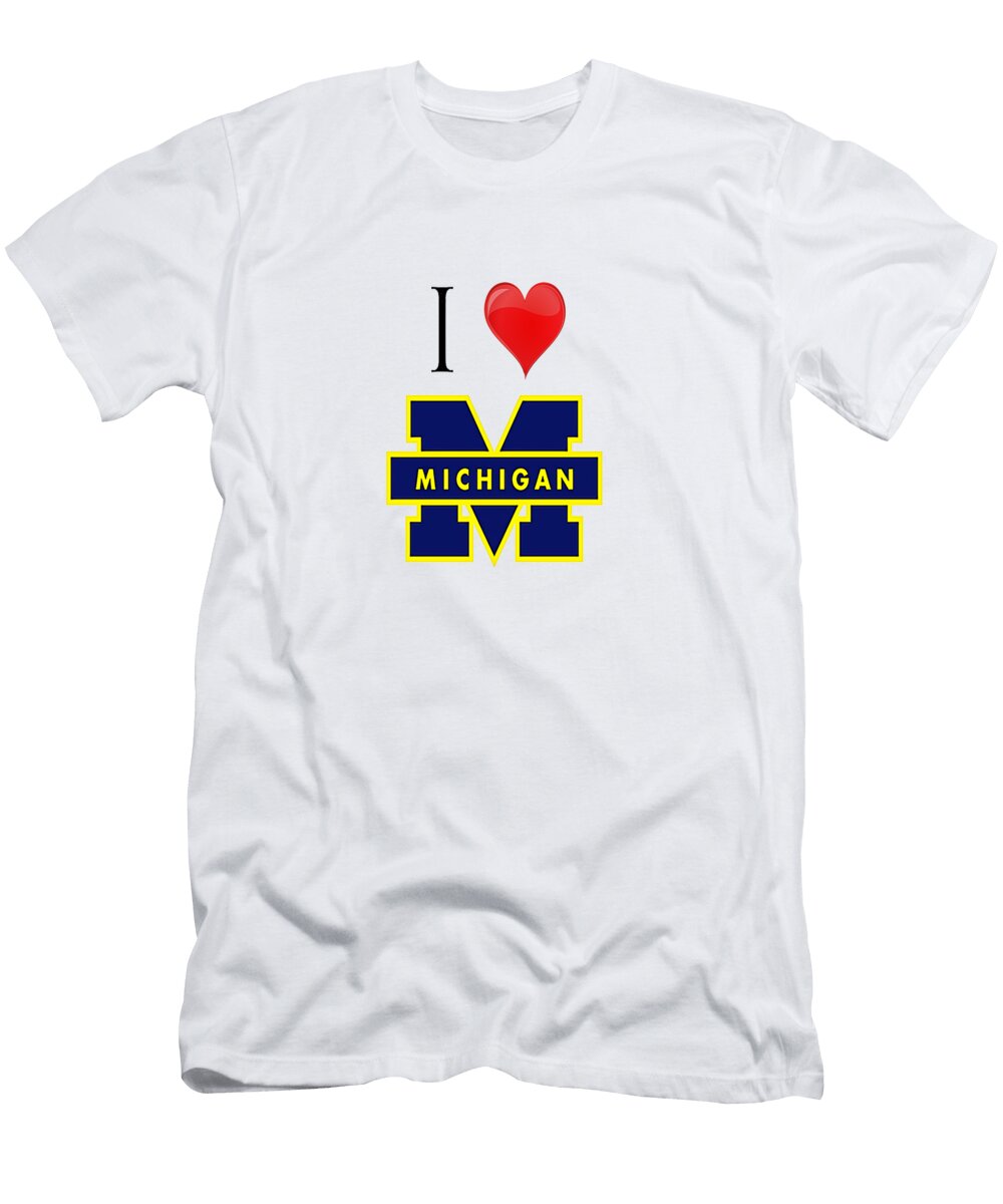 I Love Michigan Pat Cook T-Shirt
