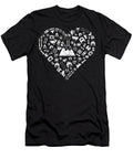 I Love Skiing Snow Heart Winter Sports Skiing Mister T-Shirt