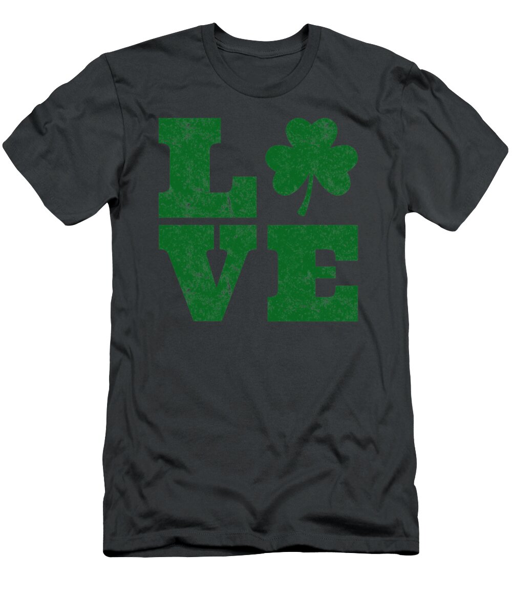 I Love St Patricks Day Shamrock Rahiz Skyrah T-Shirt