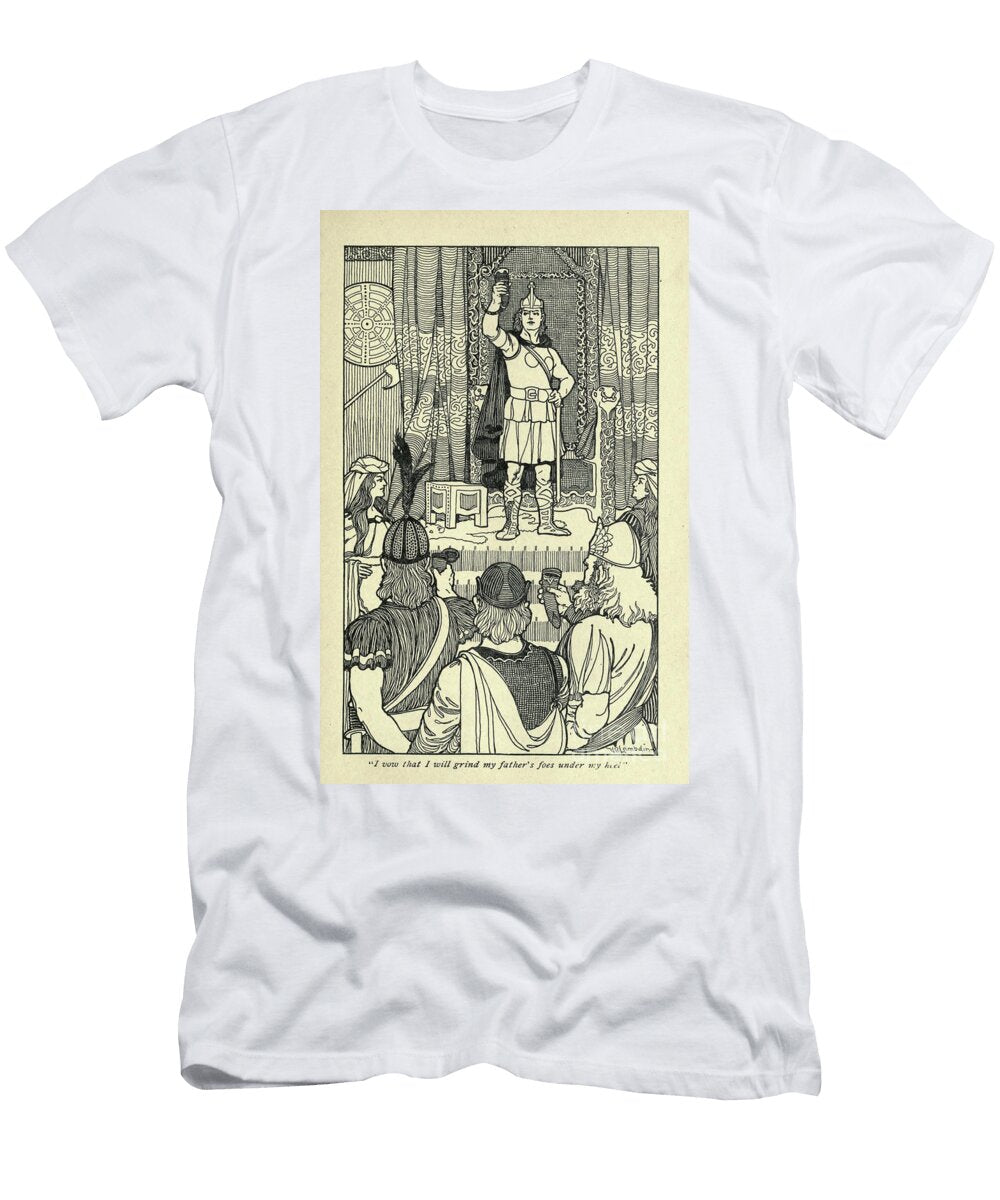 I Vow That I Will Grind My Fathers Foes L1 Historic Illustrations T-Shirt