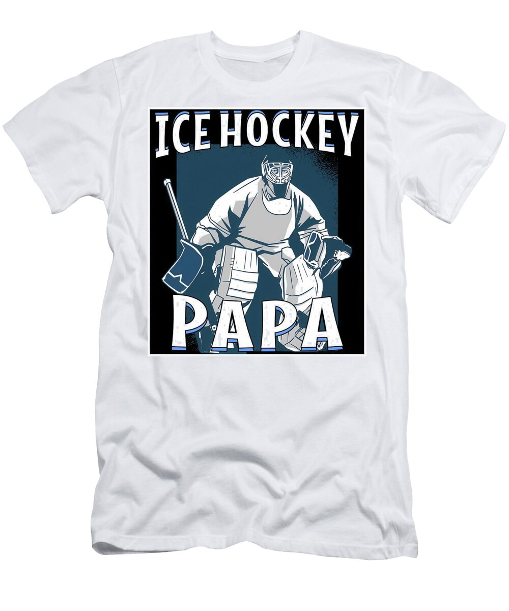 Ice Hockey Player Puck Saying Ice Hockey Dad Chapman Harvey T-Shirt