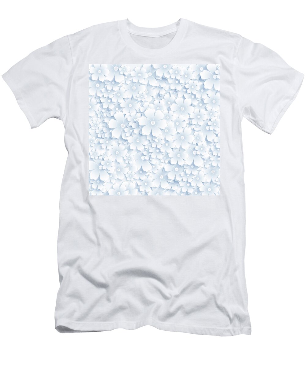 Icy Flower Pattern Mr Snif T-Shirt